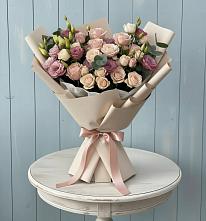 Букет цветов из:  Розы и Лизиантусы #REPLACE_PRED# Летуново