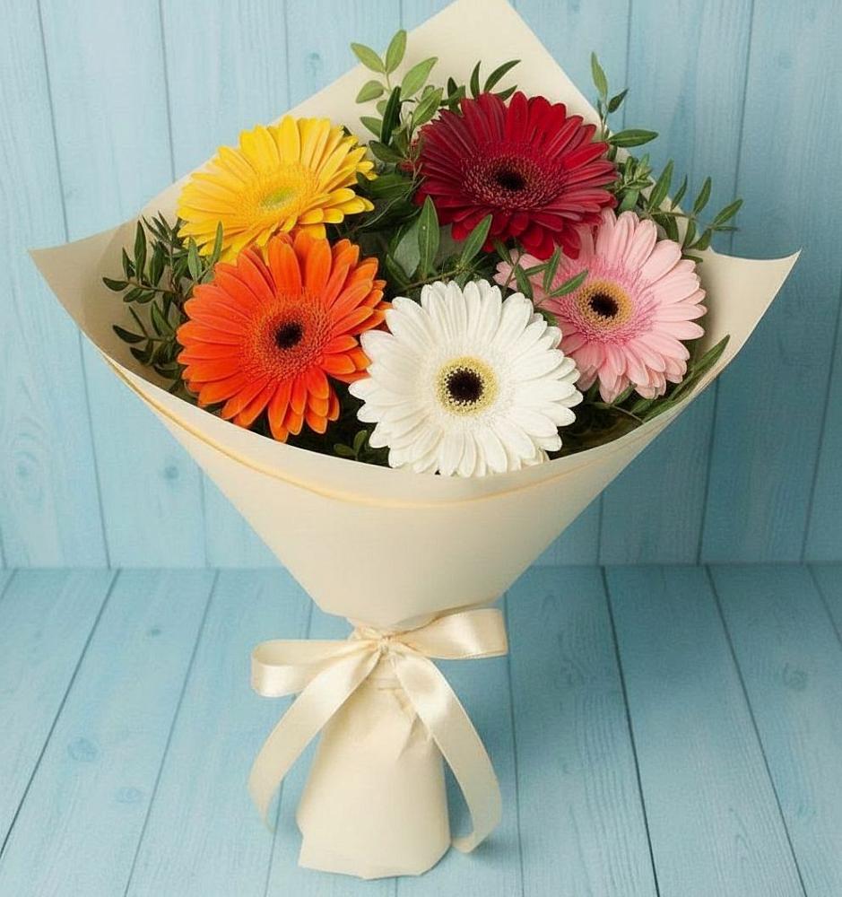 Букет цветов из: Герберы в Летуново
