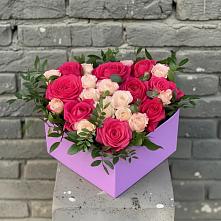 Цветочная композиция из Розы в коробке в Летуново