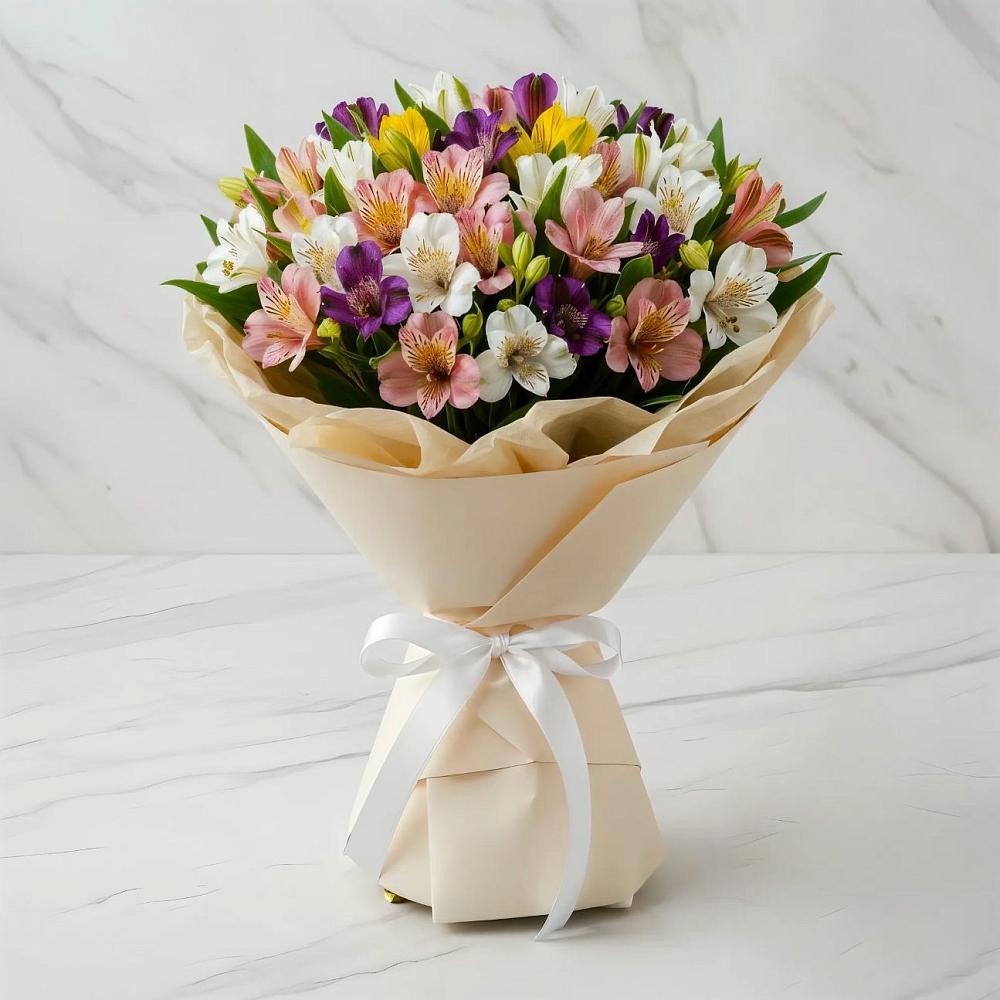 Букет цветов из: Альстромерии в Летуново