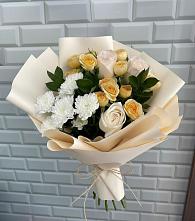 Букет цветов из:  Розы и Хризантемы в Летуново
