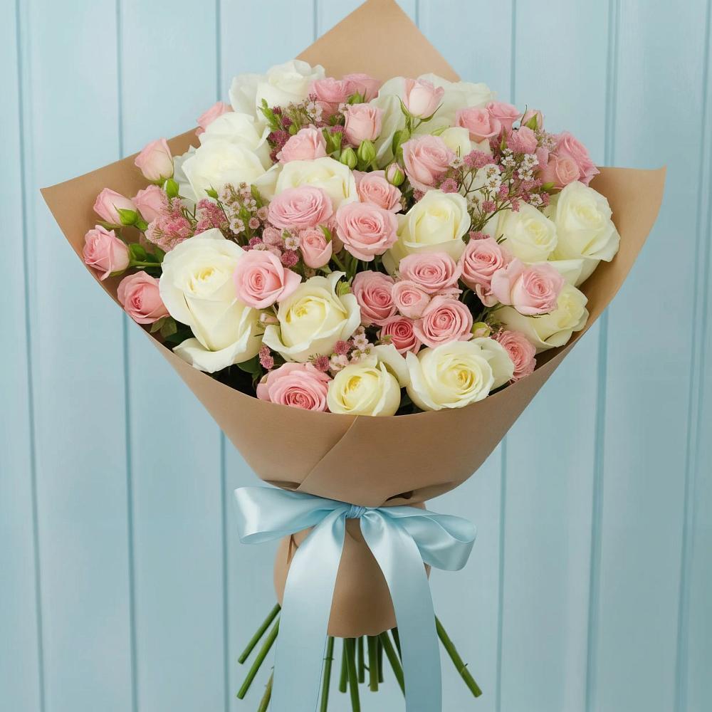 Букет цветов из: Розы в Летуново
