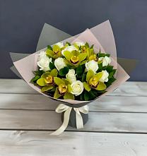 Букет цветов из:  Орхидеи и Розы в Летуново