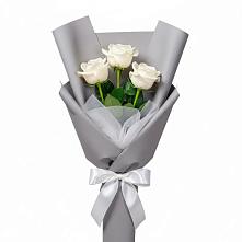 Букет 3 белые розы #REPLACE_PRED# Летуново