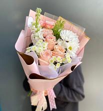 Букет цветов из:  Хризантемы и Розы в Летуново