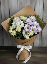 Букет цветов из:  Хризантемы и Розы в Летуново