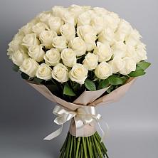 Букет 101 беля роза Белоснежка в Летуново