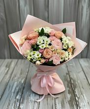 Букет цветов из:  Гвоздики, Розы и Хризантемы в Летуново