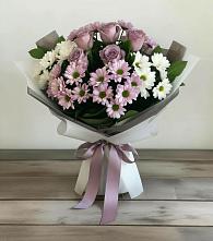 Букет цветов из:  Хризантемы и Розы #REPLACE_PRED# Летуново