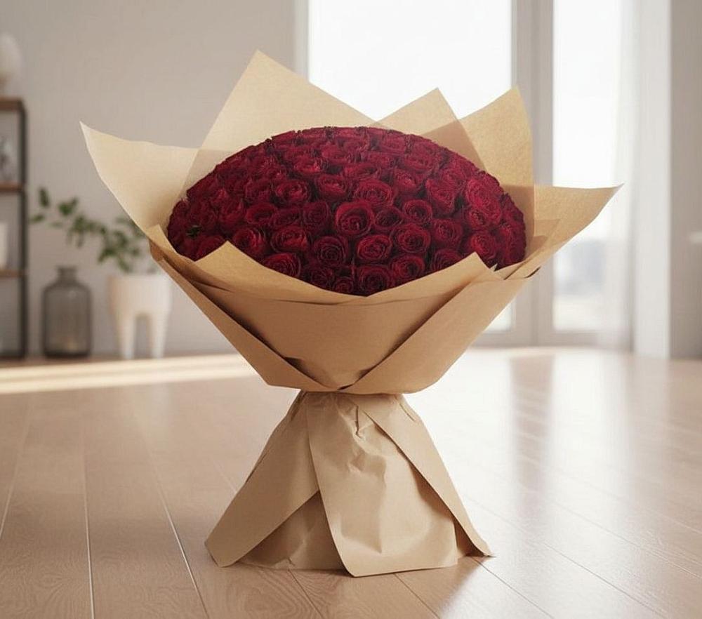 Букет 101 Красная роза в Летуново
