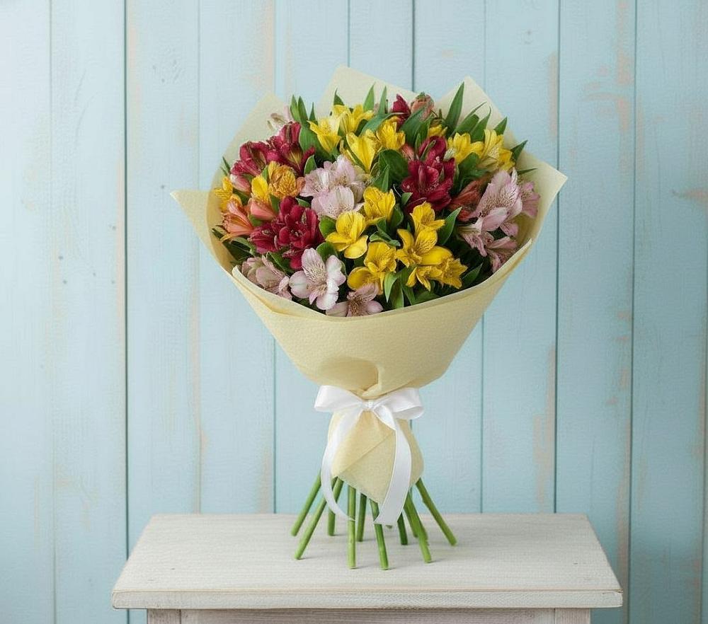 Букет цветов из: Альстромерии в Летуново