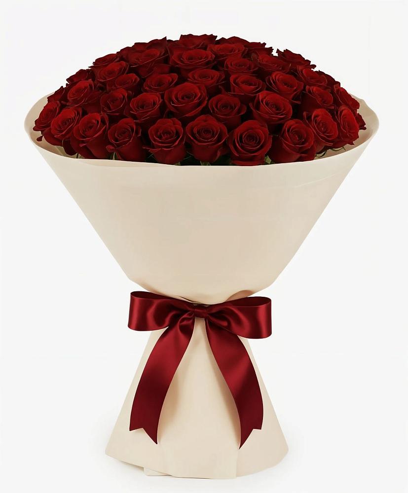 Букет 101 Бордовая роза Блэк Бакарра в Летуново