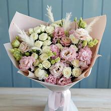 Букет цветов из:  Альстромерии и Розы в Летуново